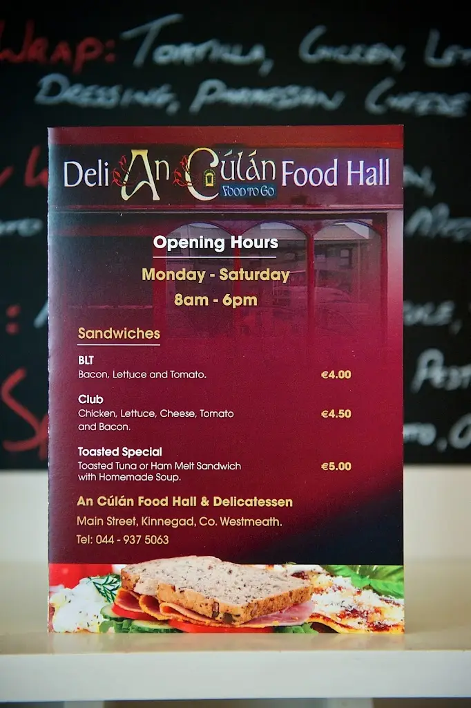 Menu_An Granuaile_Kinnegad_image_2