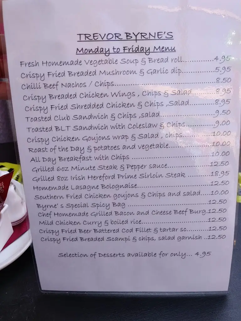 Menu_Scanlons Pub_Kinnegad_imagen_1