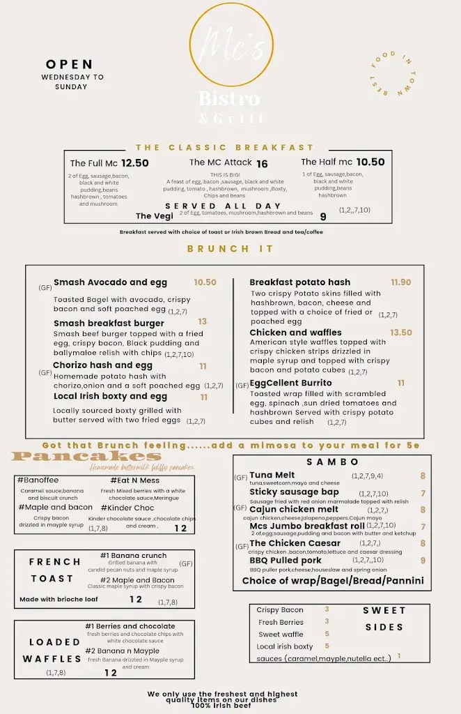 Menu_Mc'S Bistro and Grill_Belmullet_image_2