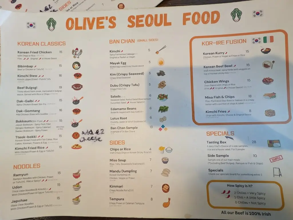 Menu_Olive's Seoul Food_Claremorris_imagen_3