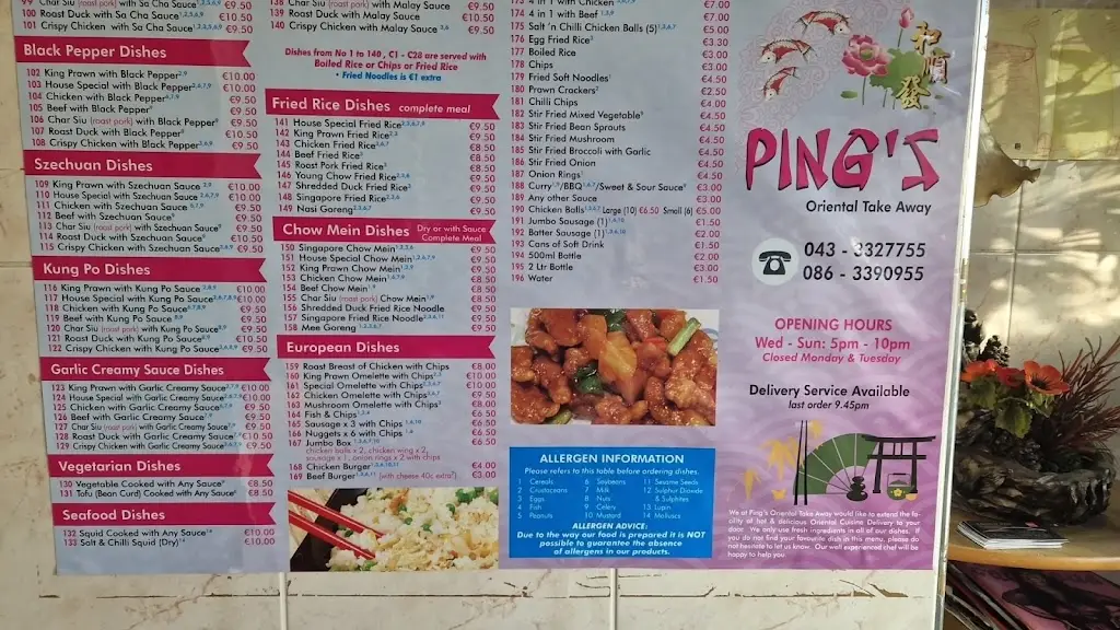 Menu_Ping’s Oriental Take Away_Lanesborough_image_1