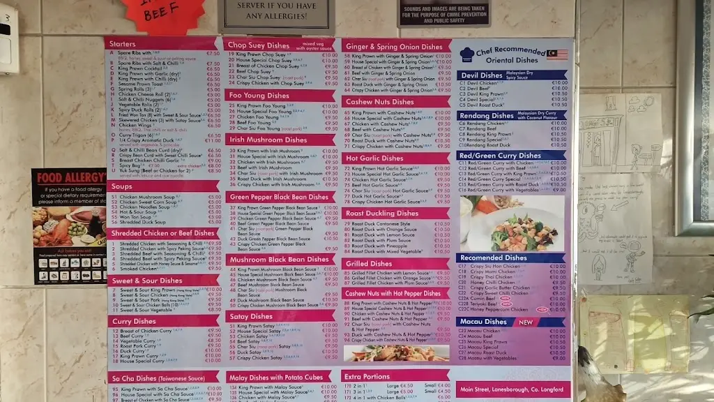 Menu_Ping’s Oriental Take Away_Lanesborough_image_2