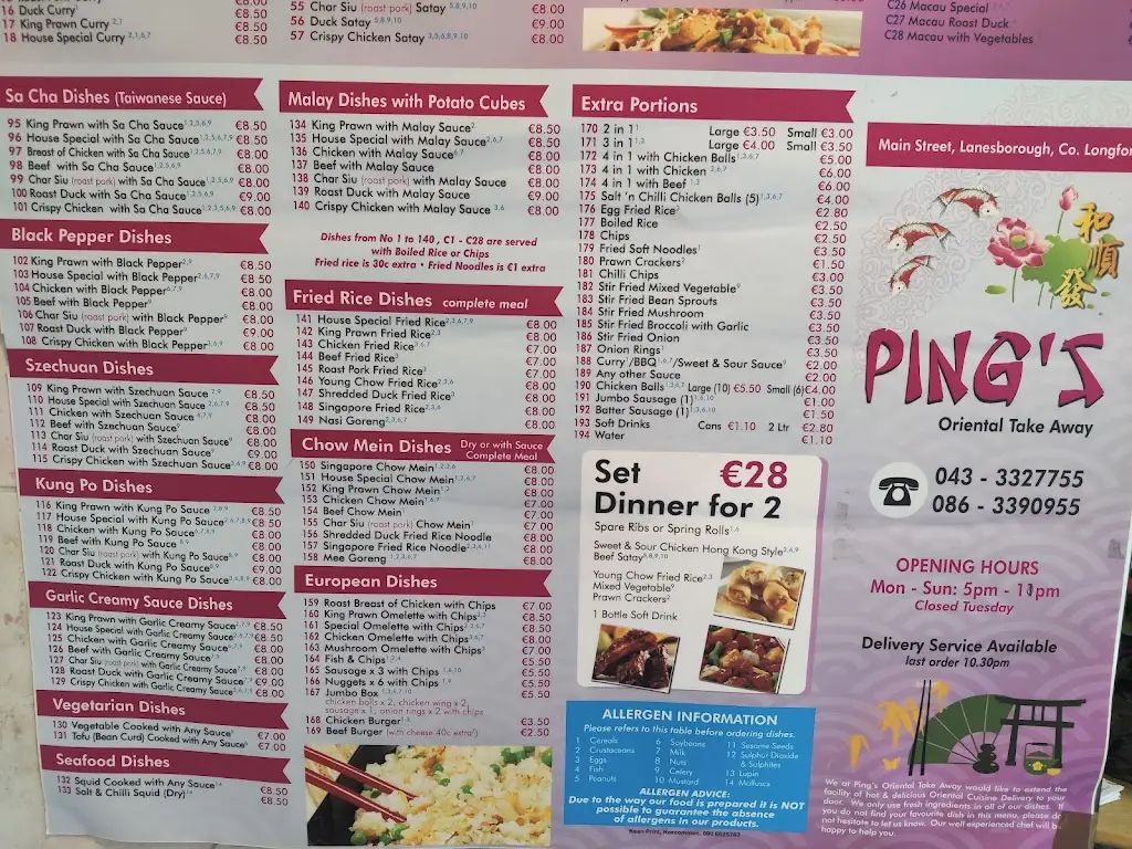 Menu_Ping’s Oriental Take Away_Lanesborough_image_3