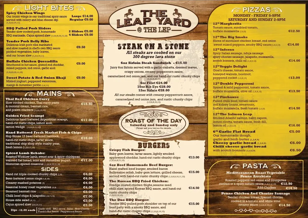 Menu_The Salmon Leap Inn_Leixlip_image_2
