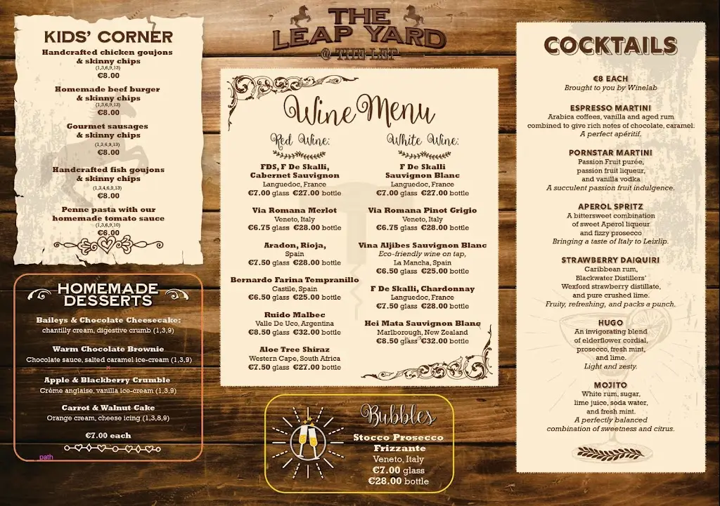 Menu_The Salmon Leap Inn_Leixlip_image_4