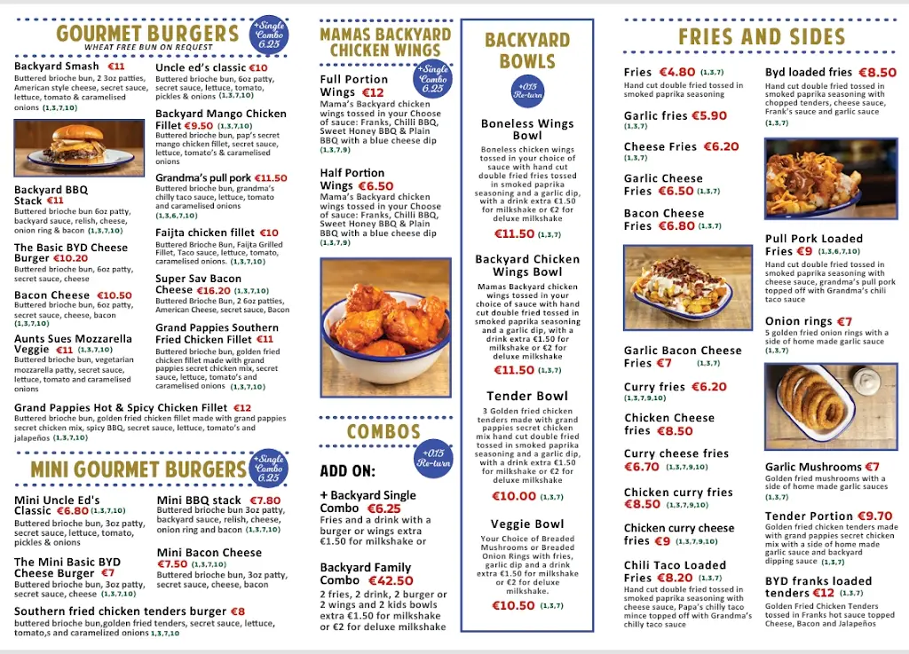 Menu_Backyard diner_Leixlip_image_1