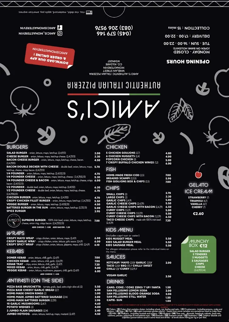 Menu_Amici Authentic Italian Pizzeria_Monasterevin_image_4