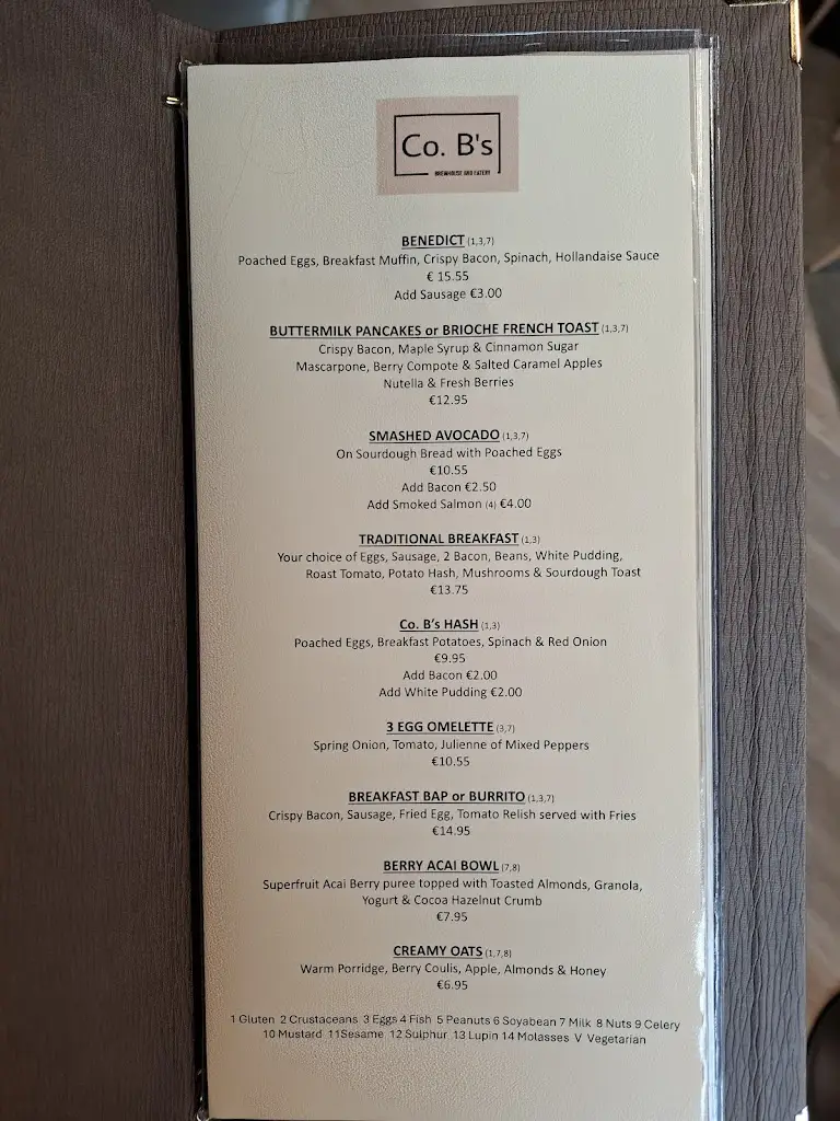 Menu_Co. B's_Monasterevin_image_3