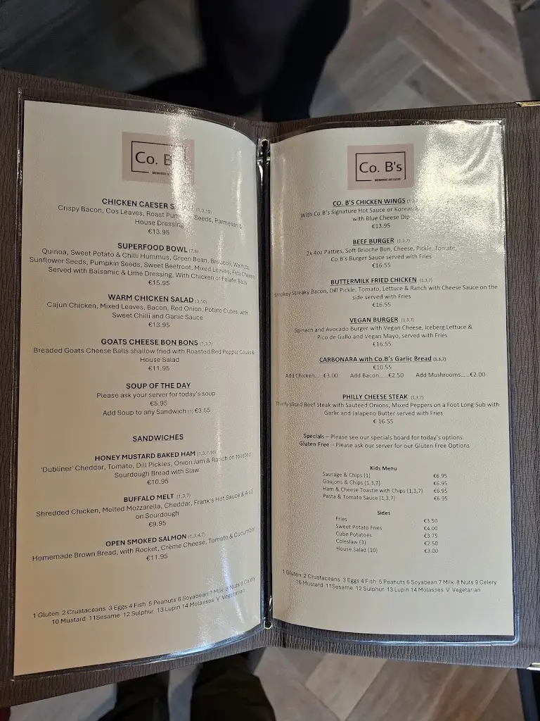 Menu_Co. B's_Monasterevin_image_4
