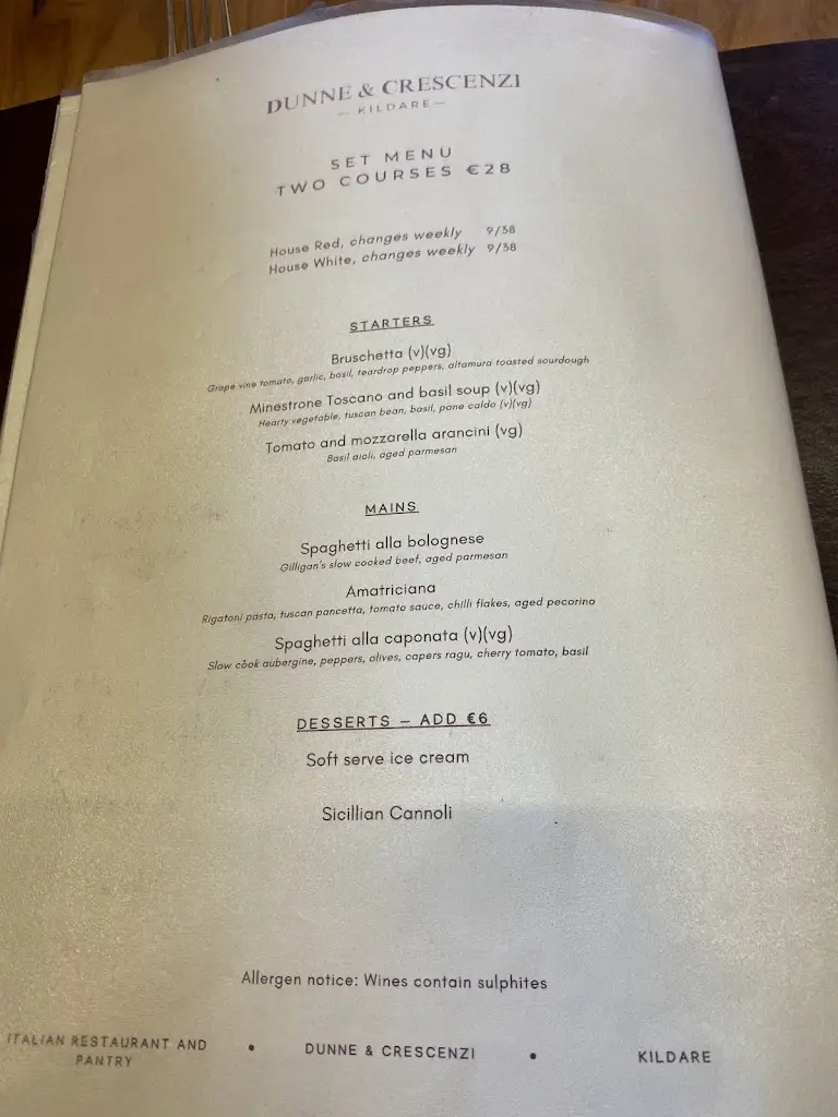 Menu_L'Officina by Dunne & Crescenzi Kildare_Monasterevin_image_1