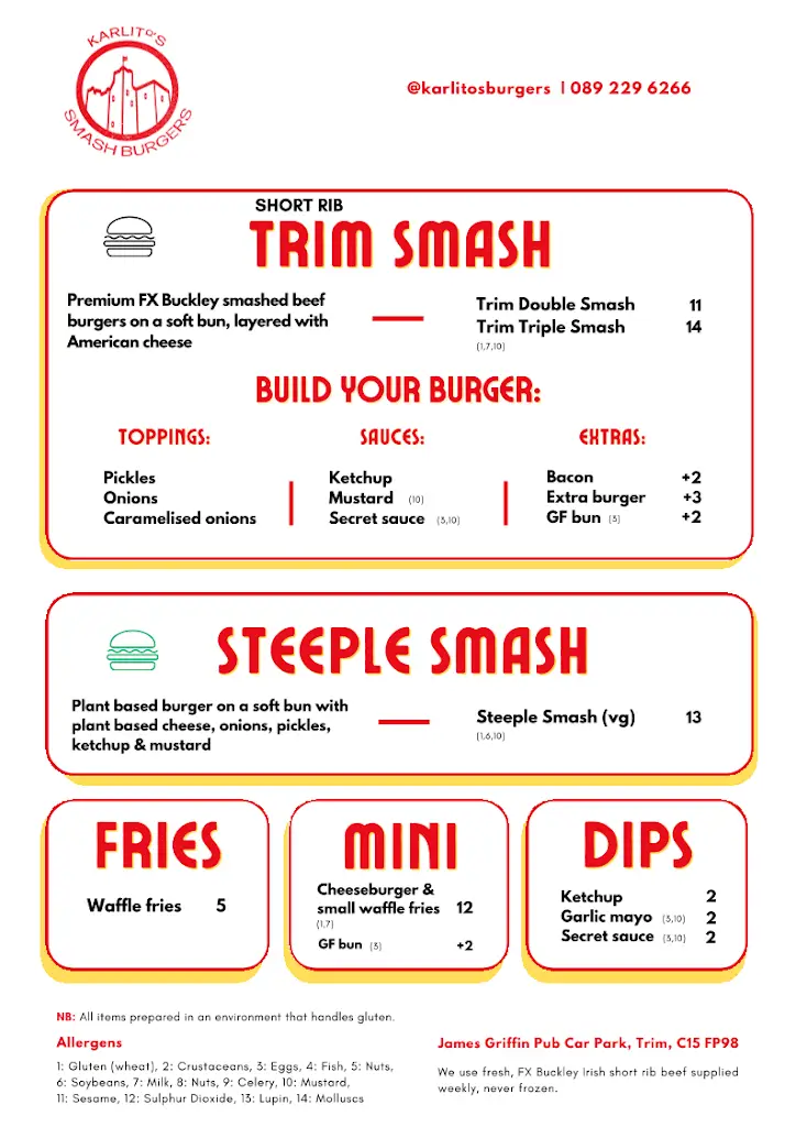 Menu_Karlito's Smash Burgers_Newtown Trim_image_1