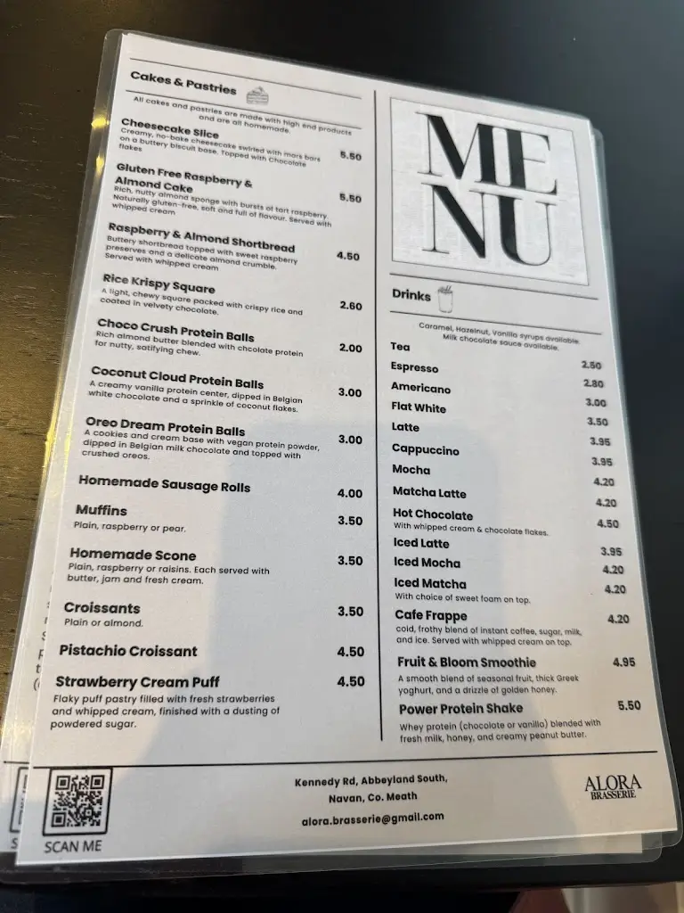 Menu_ALORA Brasserie_Navan_image_2