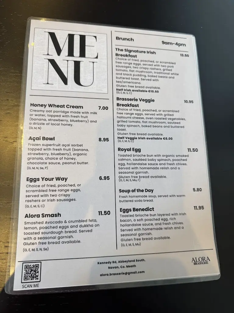 Menu_ALORA Brasserie_Navan_image_4