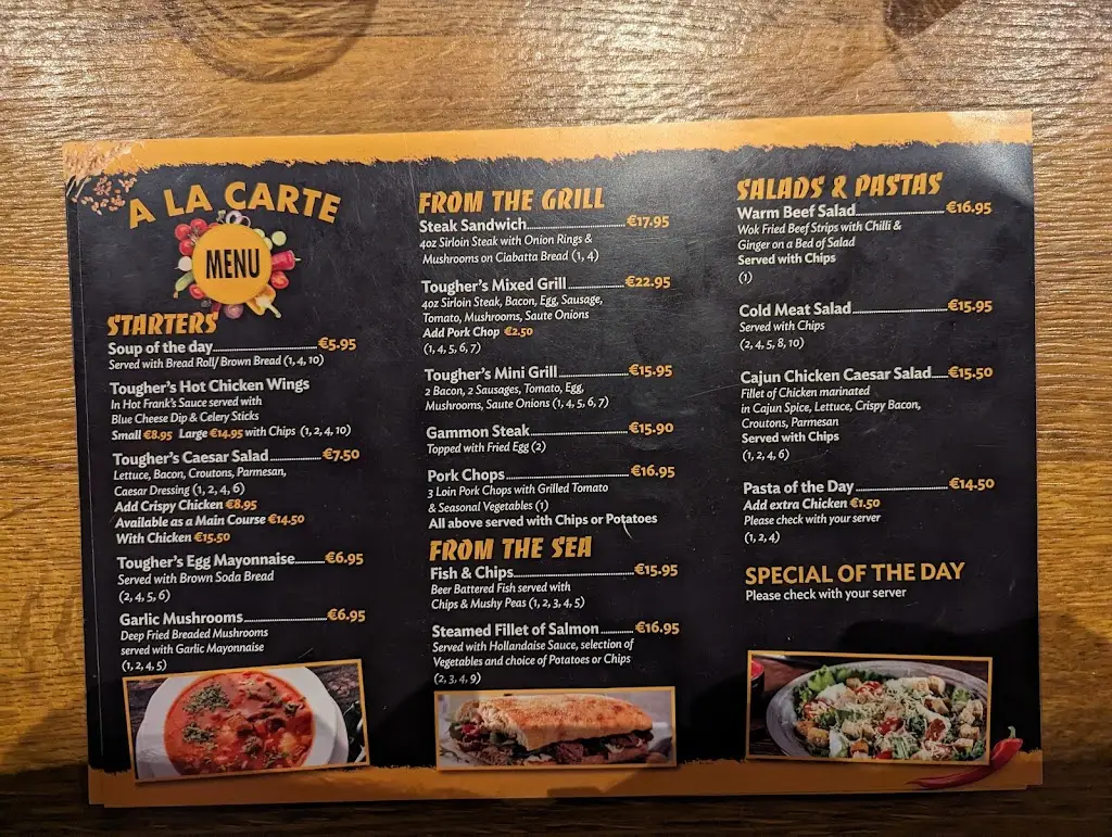 Menu_Tougher's Restaurant_Naas_image_2