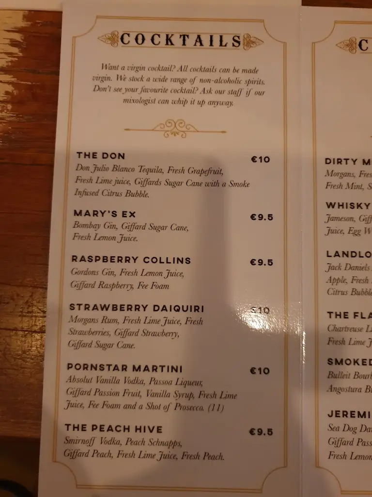 Menu_Jeremiah Grant Bar & Eatery_Portlaoise_image_1