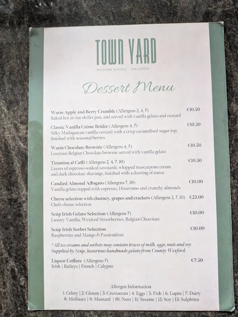 Menu_Town Yard Modern Bistro_Malahide_imagen_2