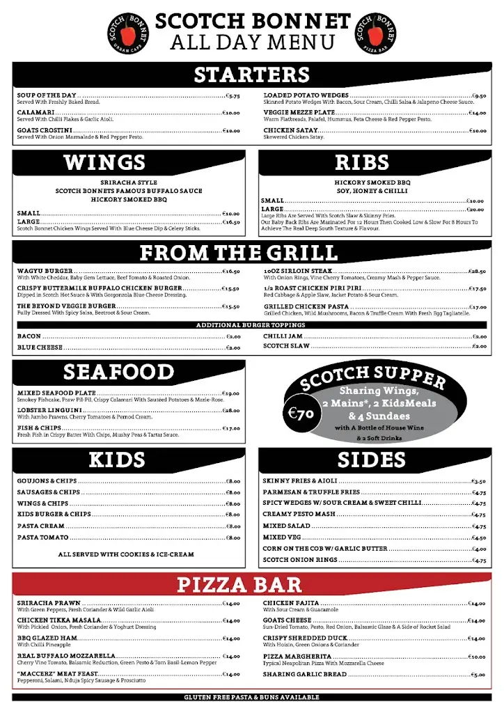Menu_Scotch Bonnet Grill House & Pizza Bar_Malahide_imagen_4