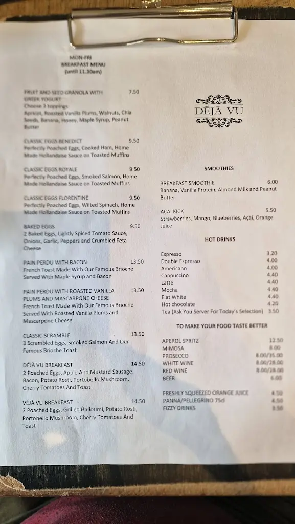 Menü_Déjà Vu_Malahide_Bild_4