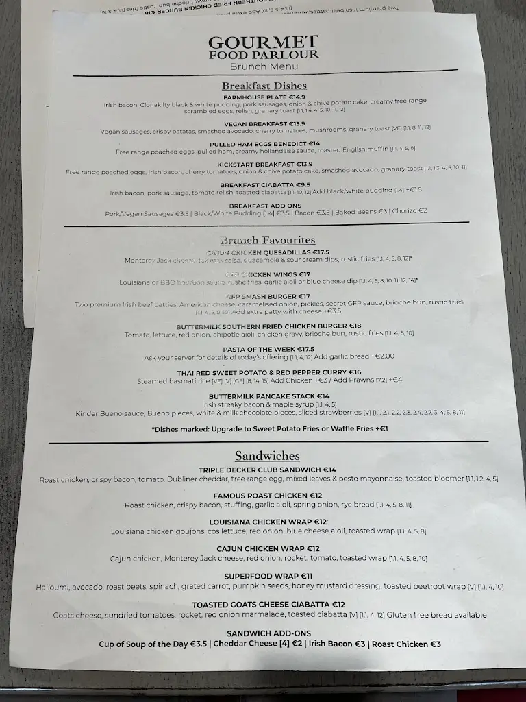 Menu_Gourmet Food Parlour - Malahide_Malahide_image_3