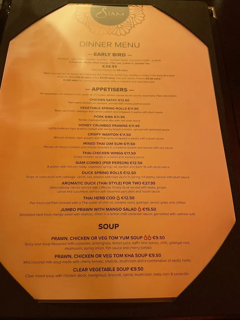 Menu_Siam Thai Restaurant - Malahide_Malahide_image_2