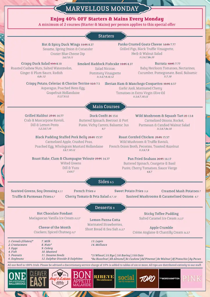 Menü_Bon Appetit_Malahide_Bild_1