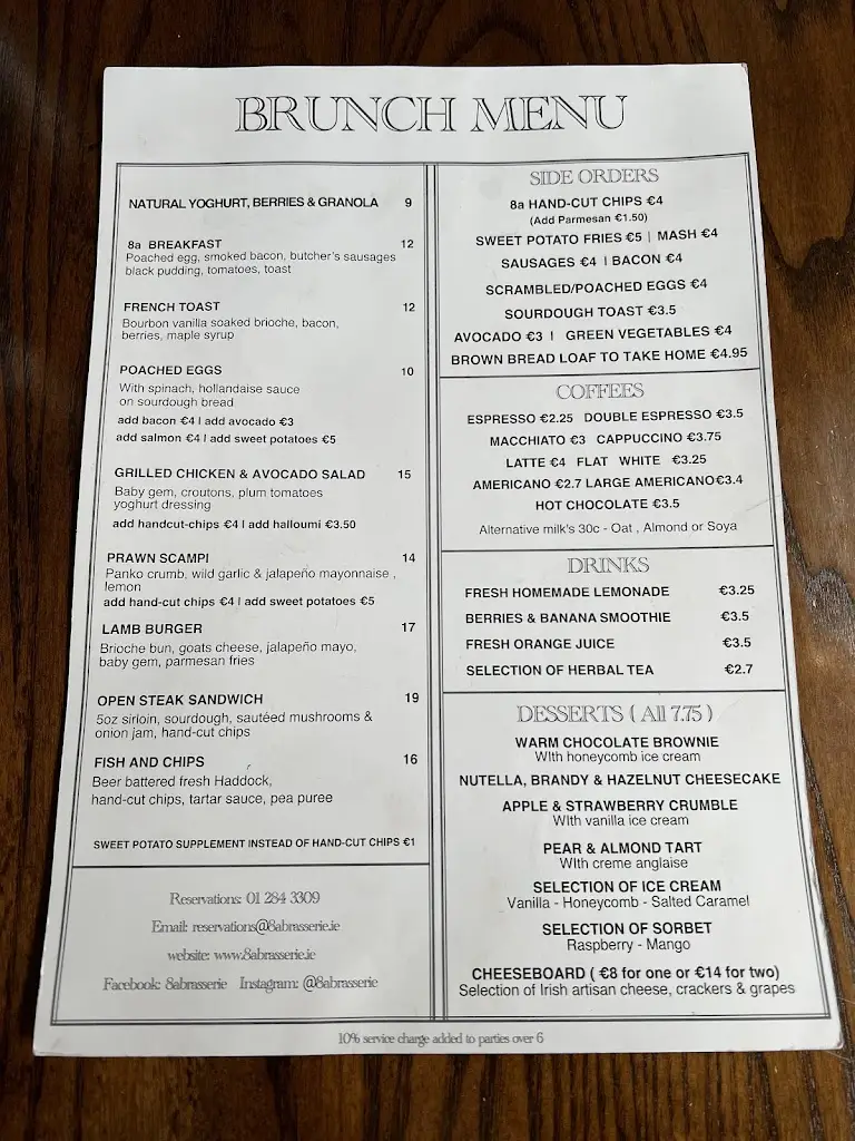 Menu_8a Brasserie_Monkstown_image_3