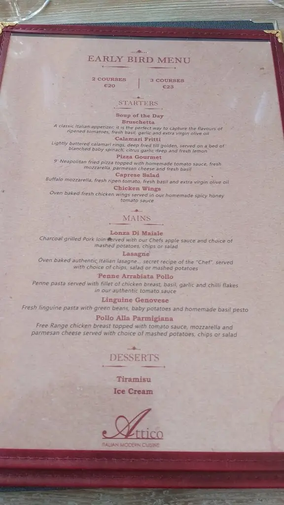 Menu_Attico Restaurant_Monkstown_image_3