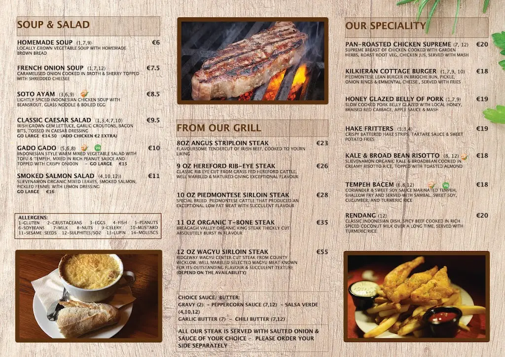 Menu_Kilkieran Cottage_Piltown_immagine_1