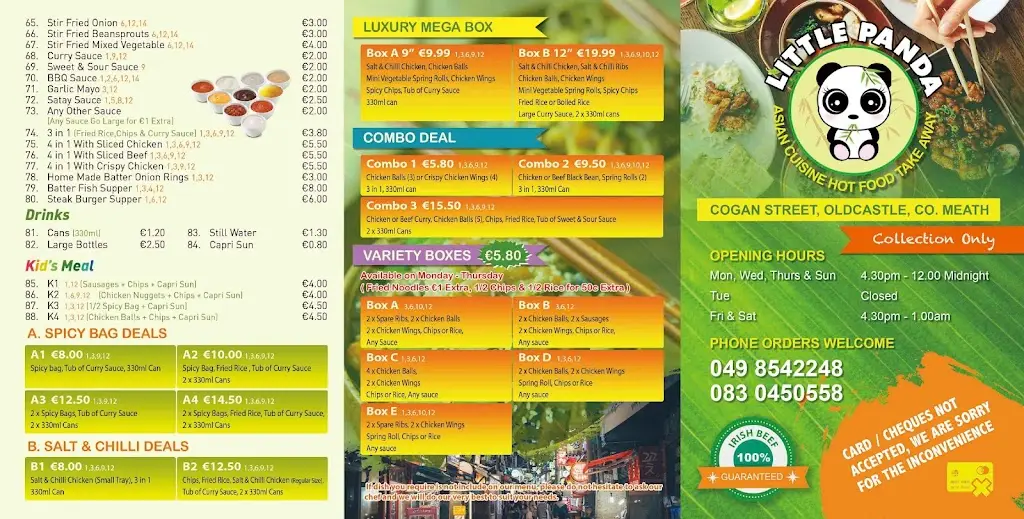 Menu_Little Panda Asian Cuisine_Oldcastle_immagine_2
