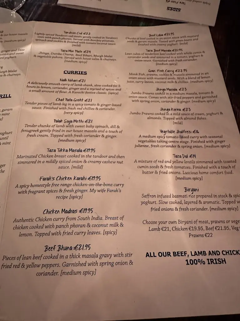 Menu_Taza Raheny_Raheny_image_3