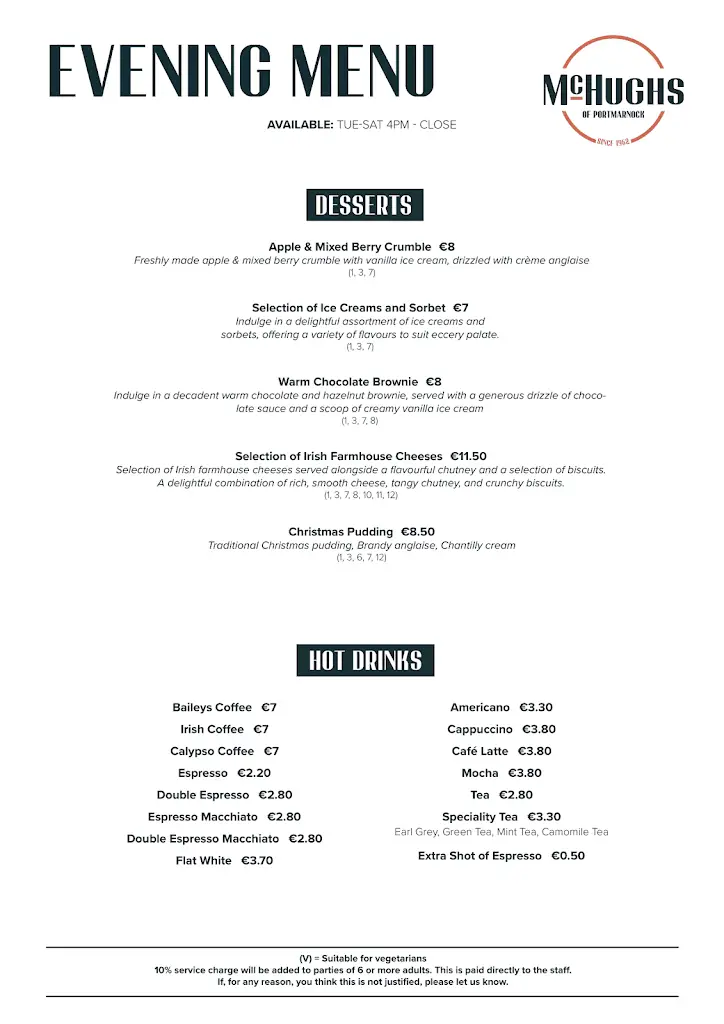 Menu_McHughs of Portmarnock - Neighbourhood Restaurant_Portmarnock_imagen_3