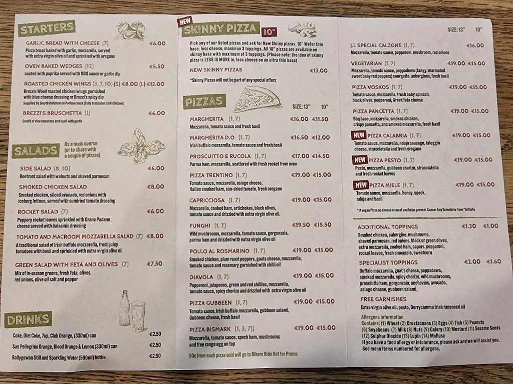 Menü_Brezzi's Wood Fired Pizza Delivery & Takeaway Portmarnock & Malahide_Portmarnock_Bild_1