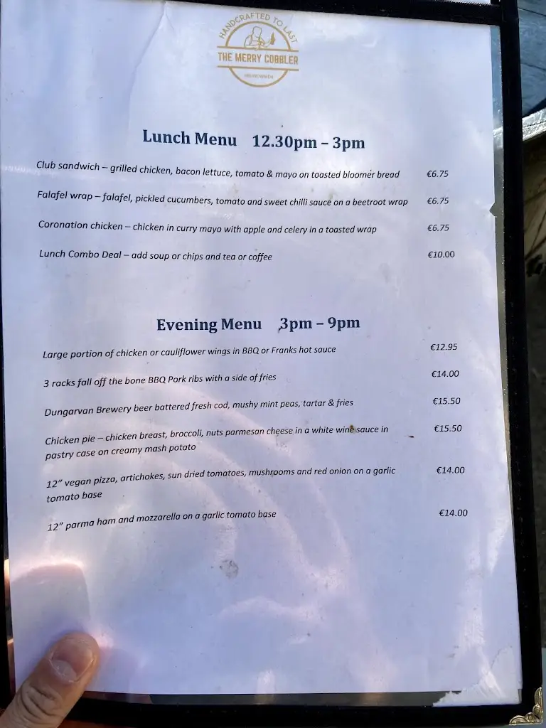 Menu_The Merry Cobbler_Ringsend_image_4