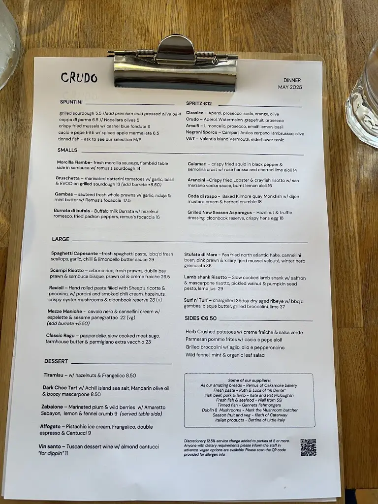 Menu_CRUDO restaurant_Ringsend_image_1