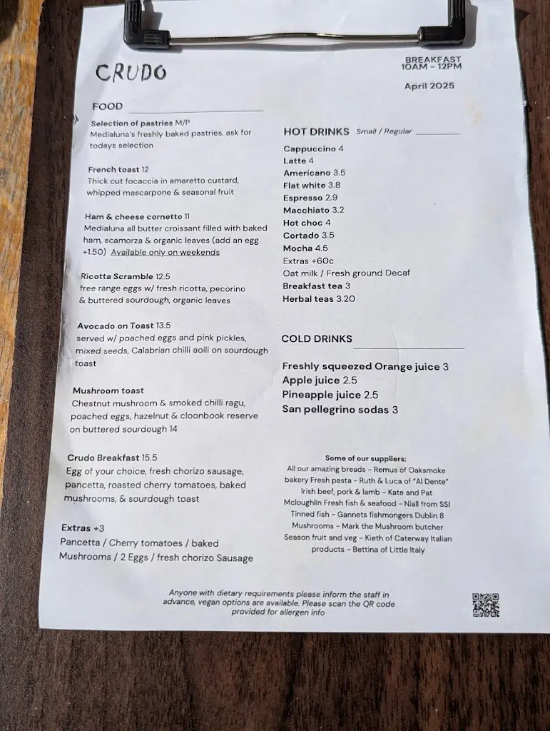 Menu_CRUDO restaurant_Ringsend_image_2