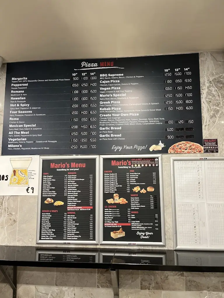 Menu_Mario's Woodfired Pizza&Traditional Fish&Chips_Ratoath_image_1