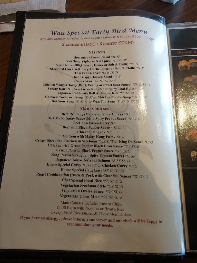 Menu_Wau Fusion_Ratoath_image_1