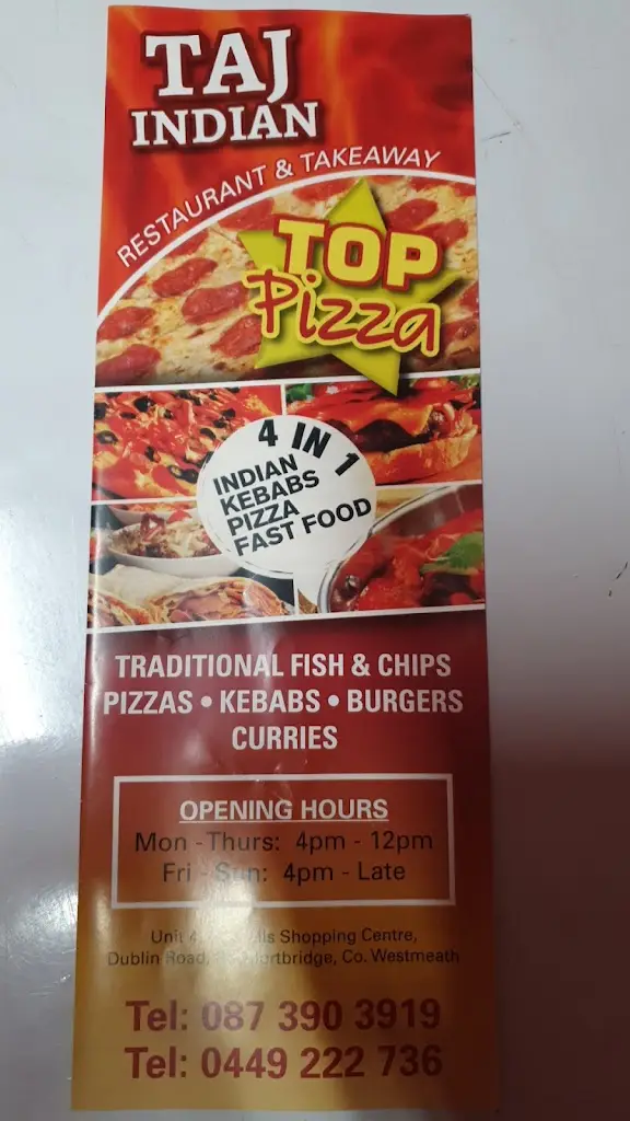 Menu_Taj India_Rochfortbridge_immagine_2