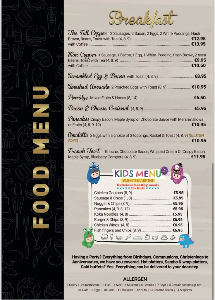 Menu_copper cafe_Rathcoole_image_1