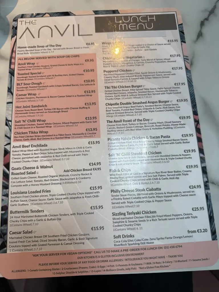 Menu_The Anvil Restaurant_Rathcoole_image_1