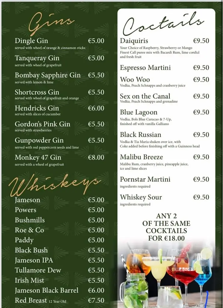 Menu_J. P. Healy Pub_Sallins_image_1