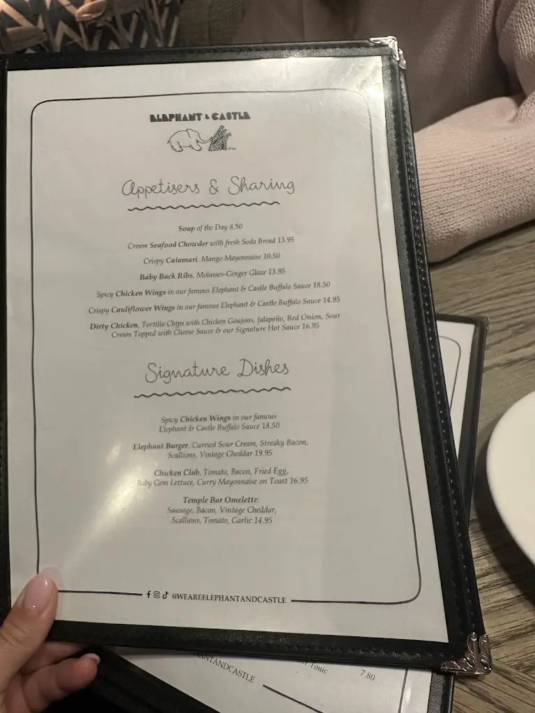 Menu_Elephant & Castle_Sandyford_imagen_2