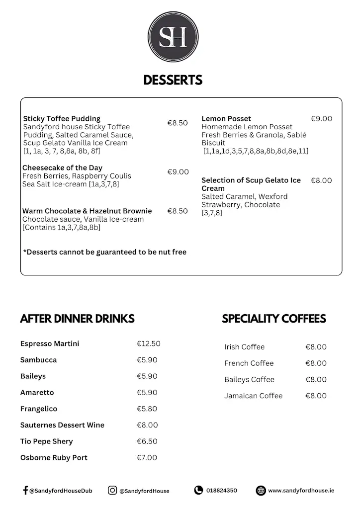 Menu_Sandyford House_Sandyford_image_4