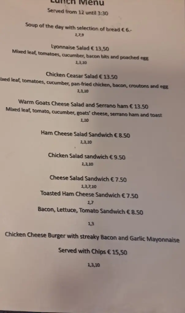 Menu_Gorgeous Patisserie_Slane_image_4