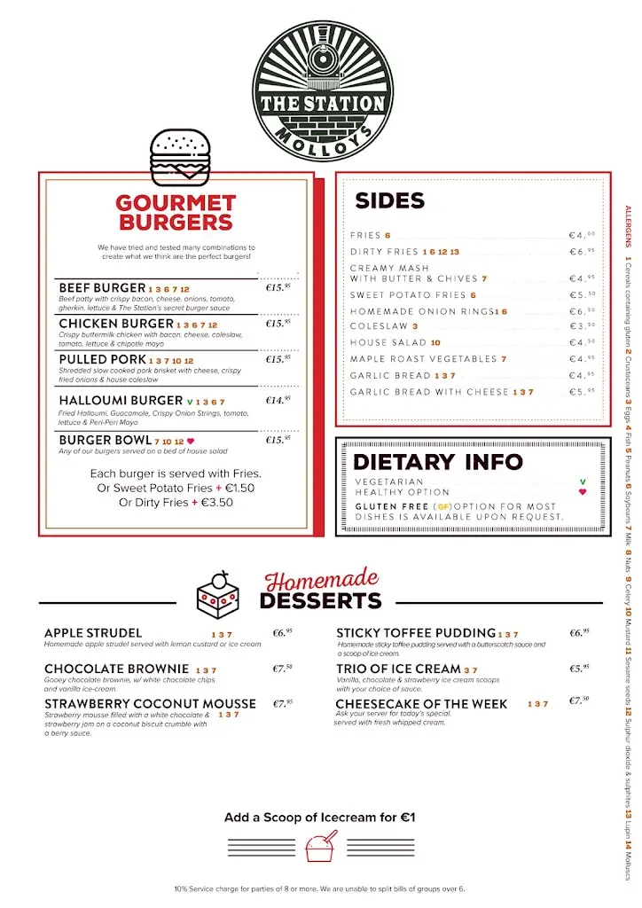 Menu_The Station at Molloys_Tallaght_image_1