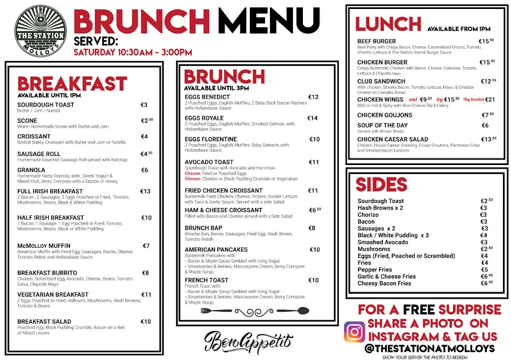 Menu_The Station at Molloys_Tallaght_image_3