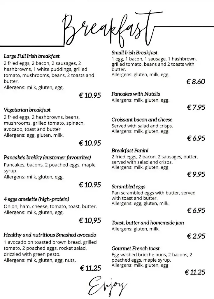 Menu_Gourmet Shankill Cafe-Restaurant_Shankill_image_1