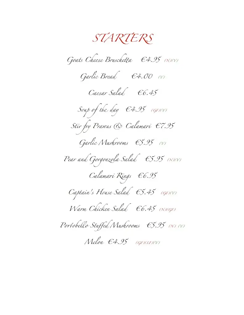 Menu_Captain House Restaurant_Tullamore_image_2