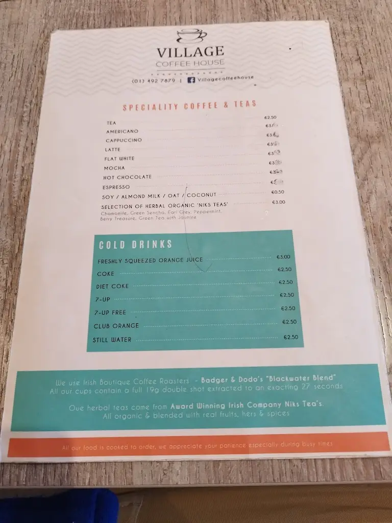 Menü_Village Coffee House_Templeogue_Bild_4