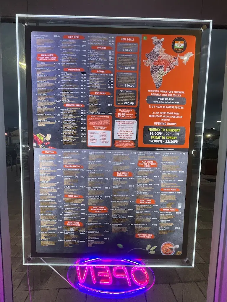 Menu_Indigo Indian Food_Templeogue_image_1
